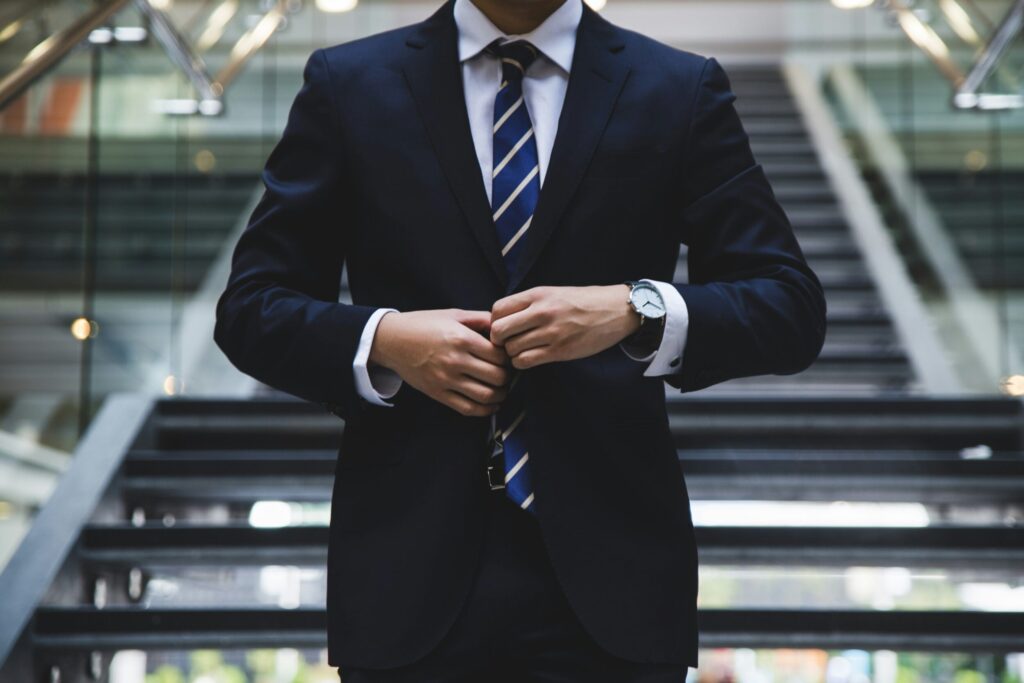 a person in a suit and tie