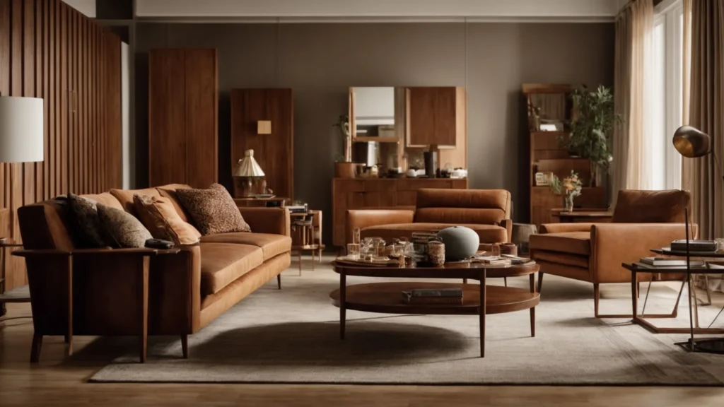 a variety of furniture styles from different eras fills a spacious, well-lit room, showcasing diversity in design and function.