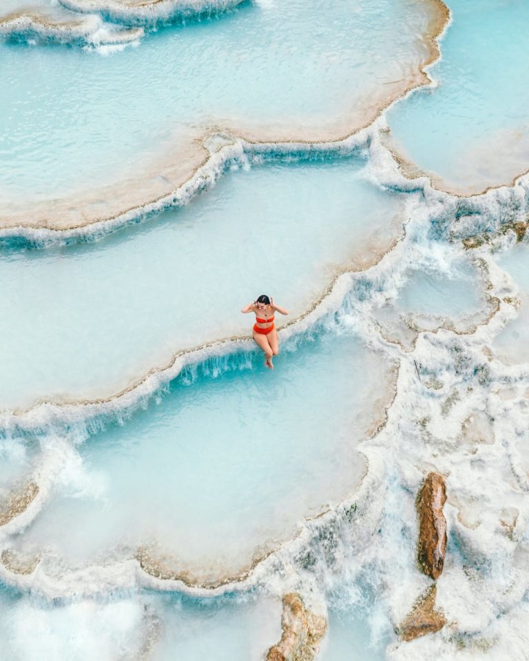 a person standing on a beach