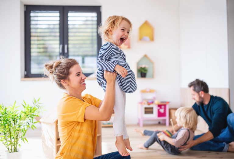 family having fun