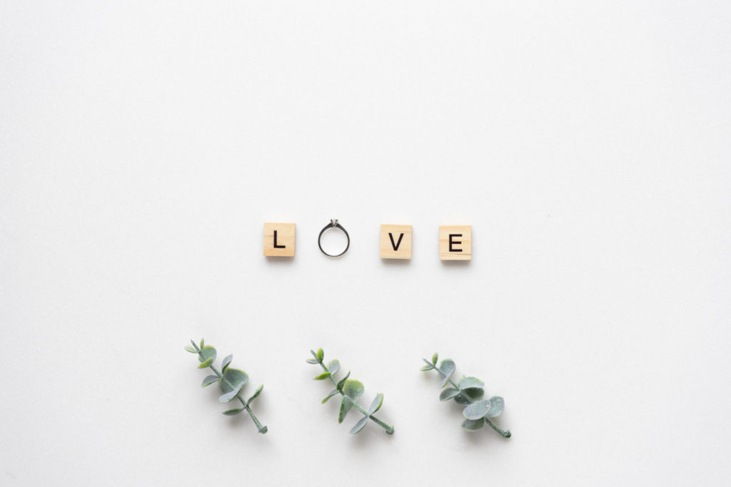 wooden letters spelling love
