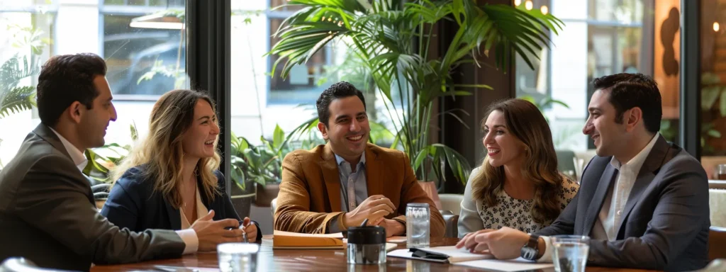 a group of business professionals discussing the benefits of badlands ranch healthy, grain-free dog food.